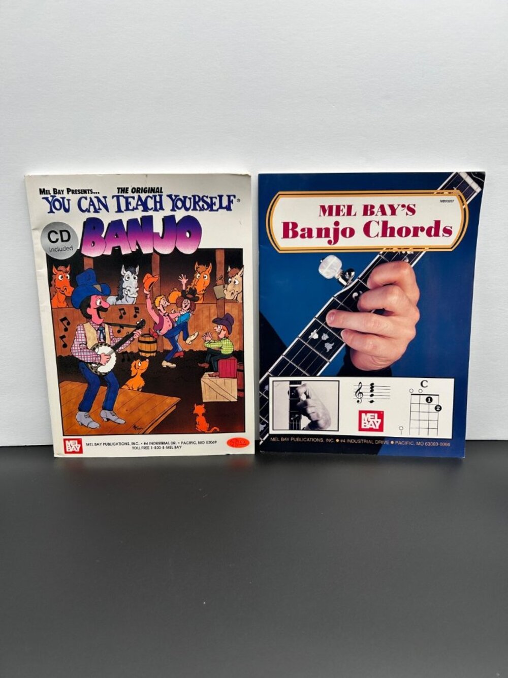 MEL BAY Banjo Instruction Book & Chords Book Lot CD Janet Davis 1973 1990